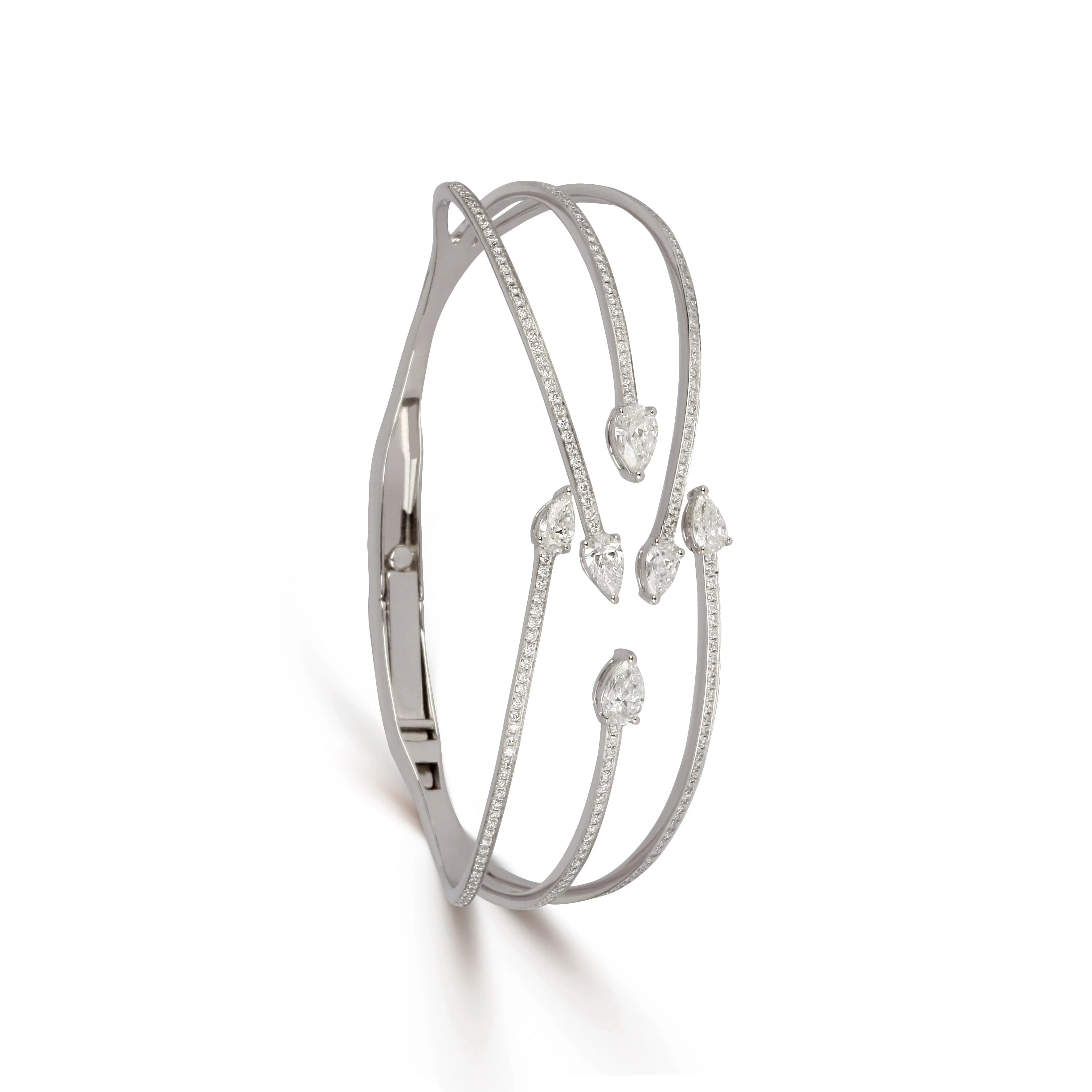 Wide Diamond Cuff Bracelets