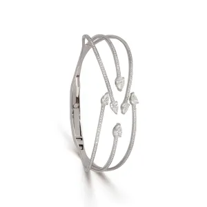 Wide Diamond Cuff Bracelets