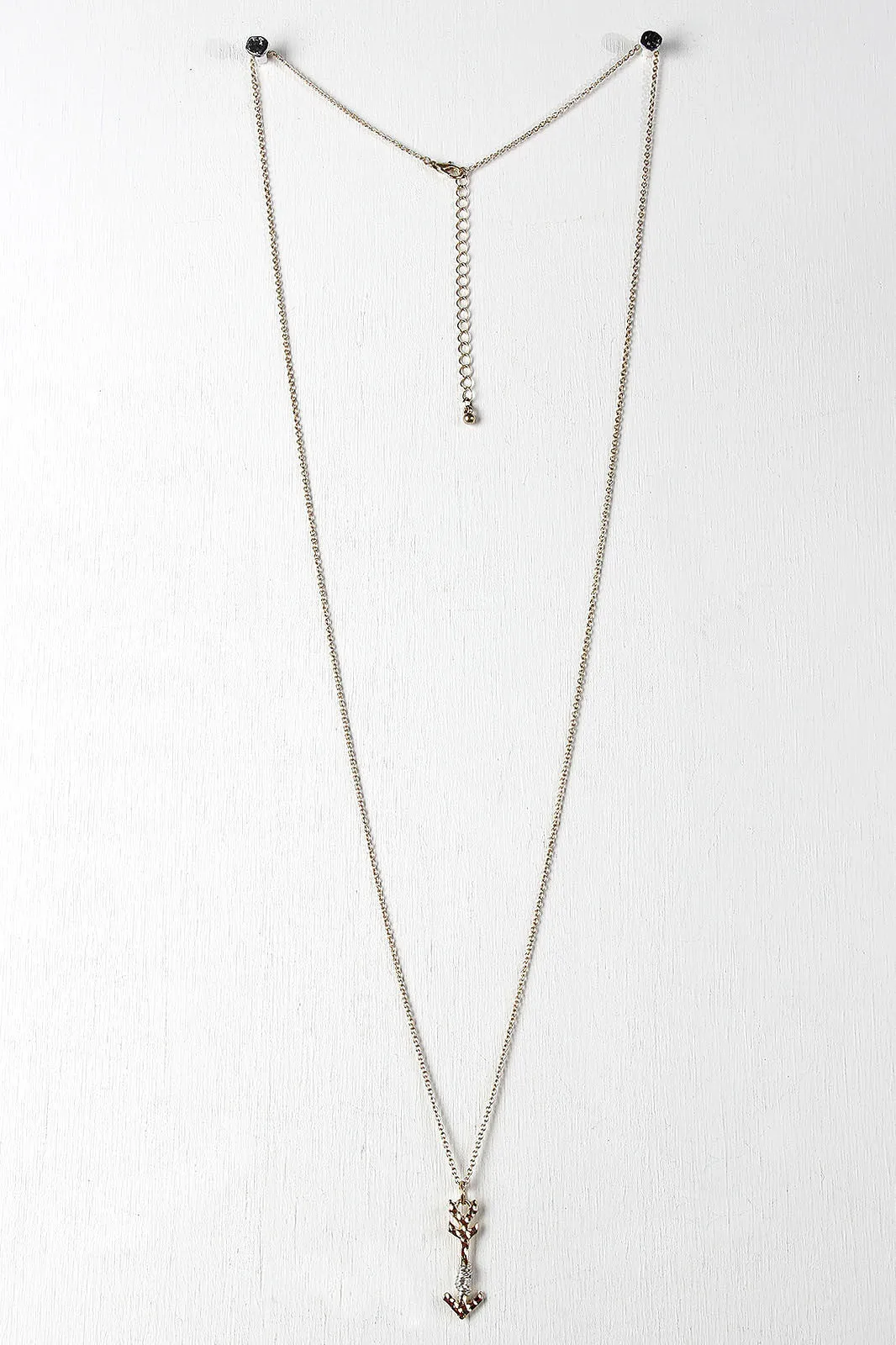 Wire Wrapped Arrow Pendant Necklace