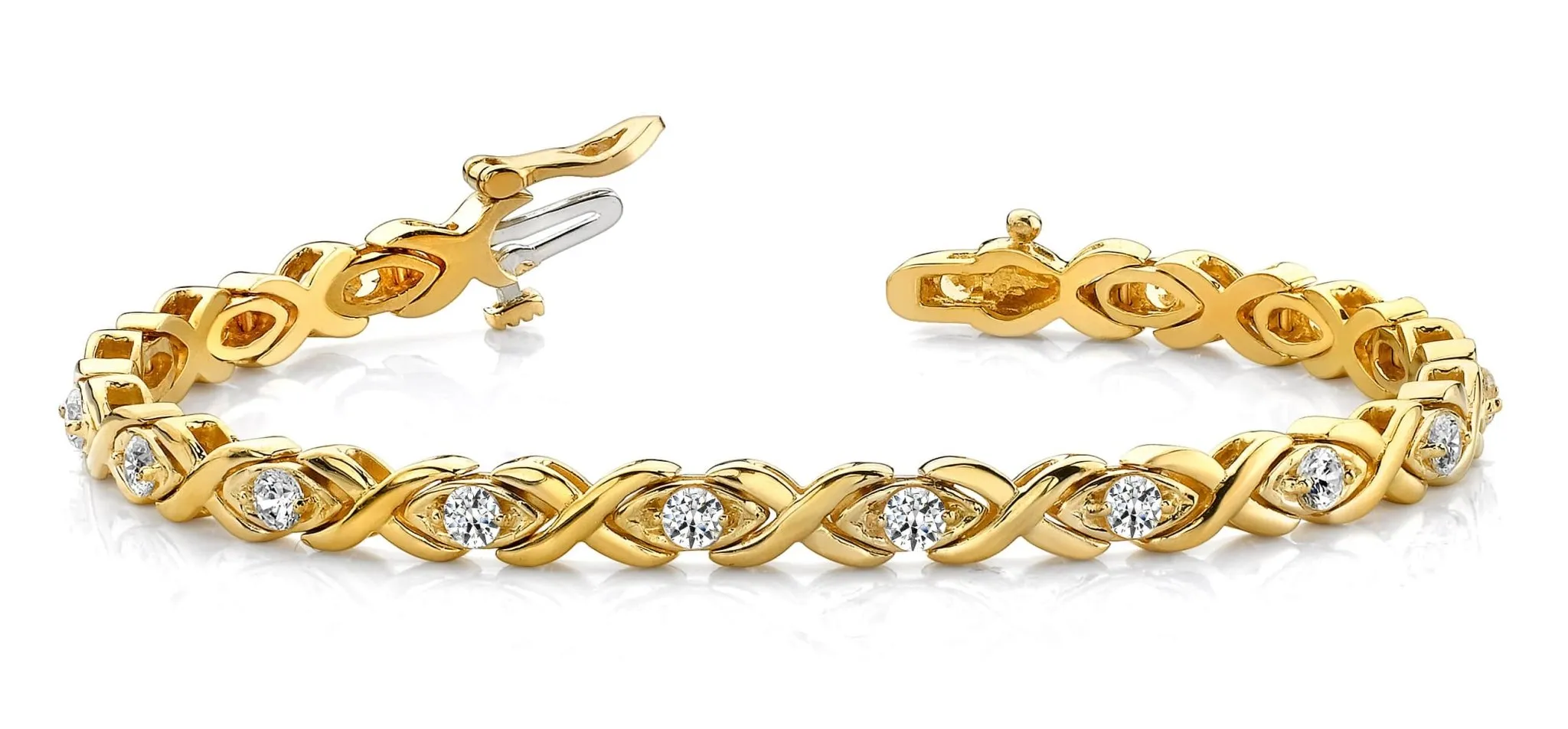X Link Diamond Bracelet with 1.79 ct.(finished) 3.0mm