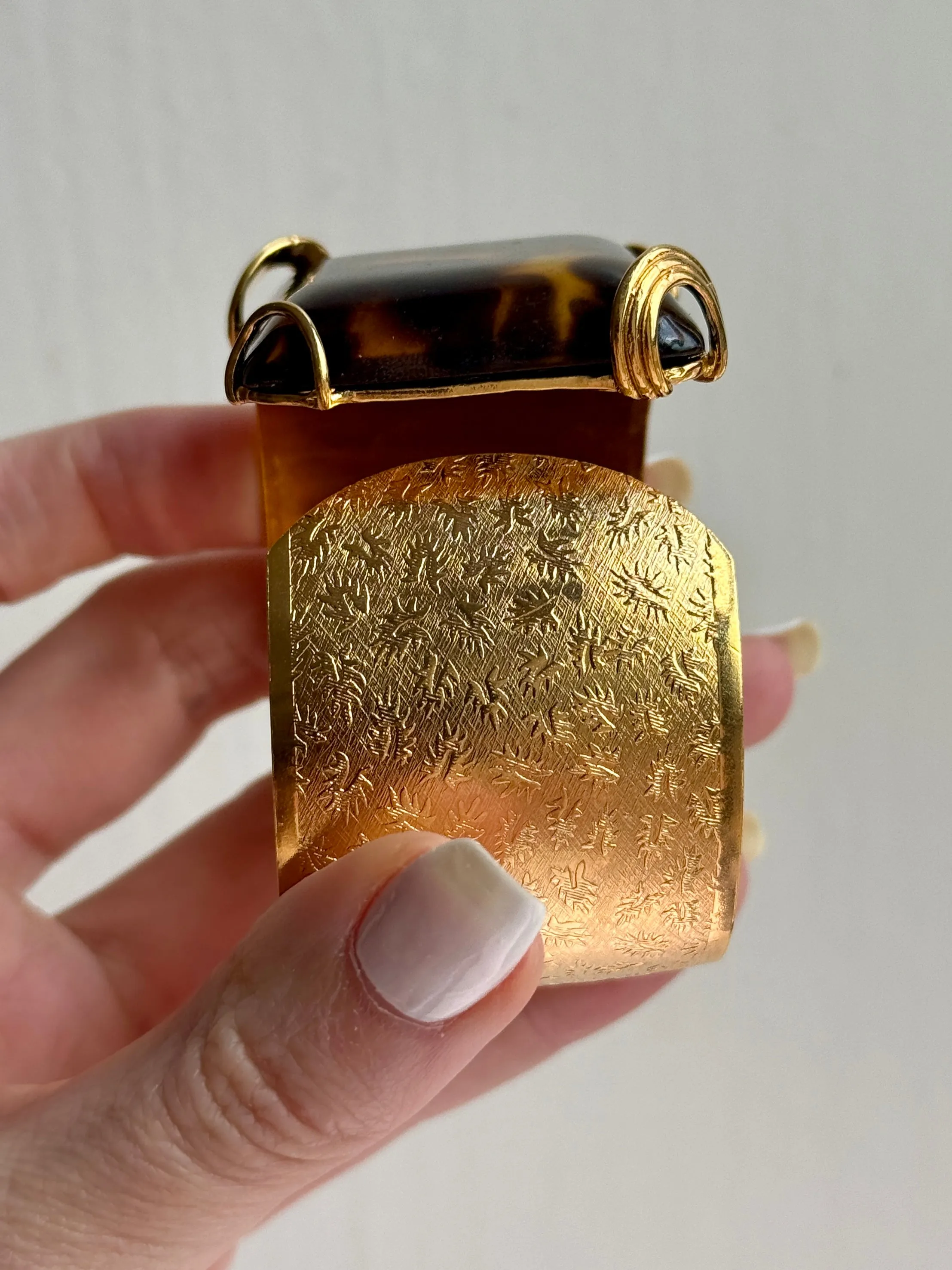 XS Tortoise and Gold Cuff Bracelet
