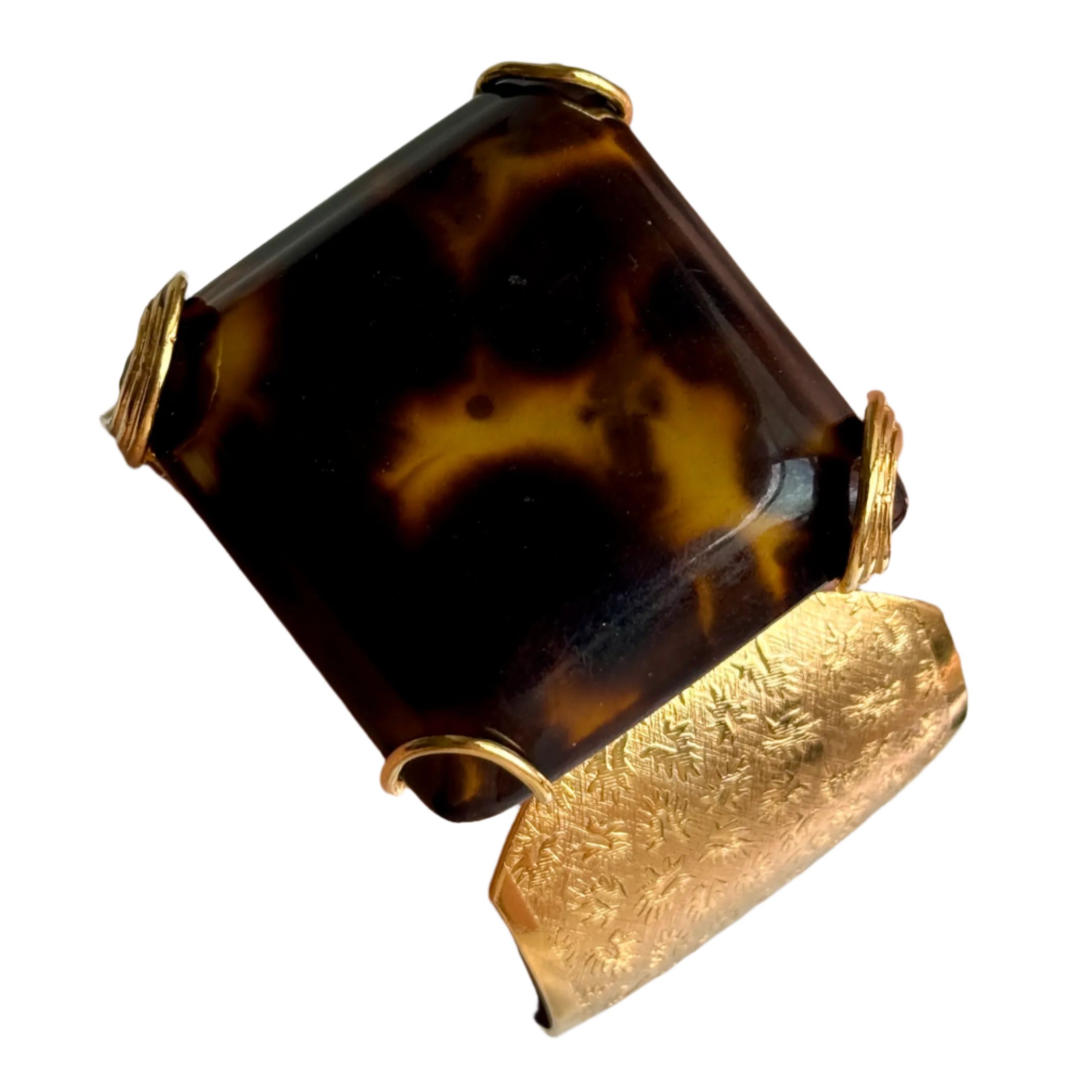 XS Tortoise and Gold Cuff Bracelet