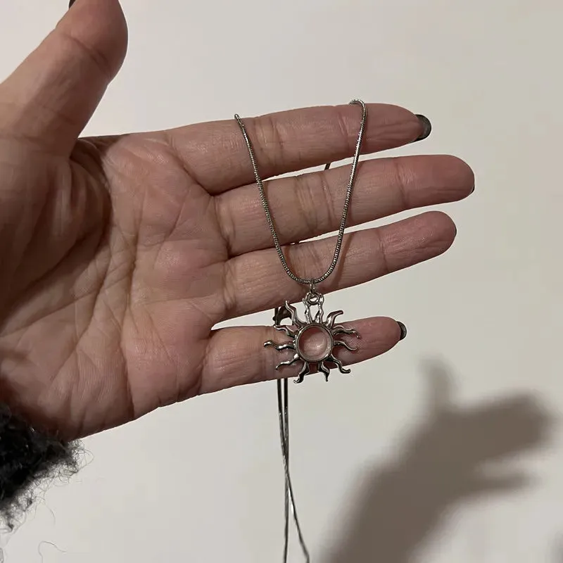 Y2K Star Pendant Frosted Beads Necklace For Women Korean Fashion Whole Titanium Steel Snake Chain Necklaces Jewelry Accessories