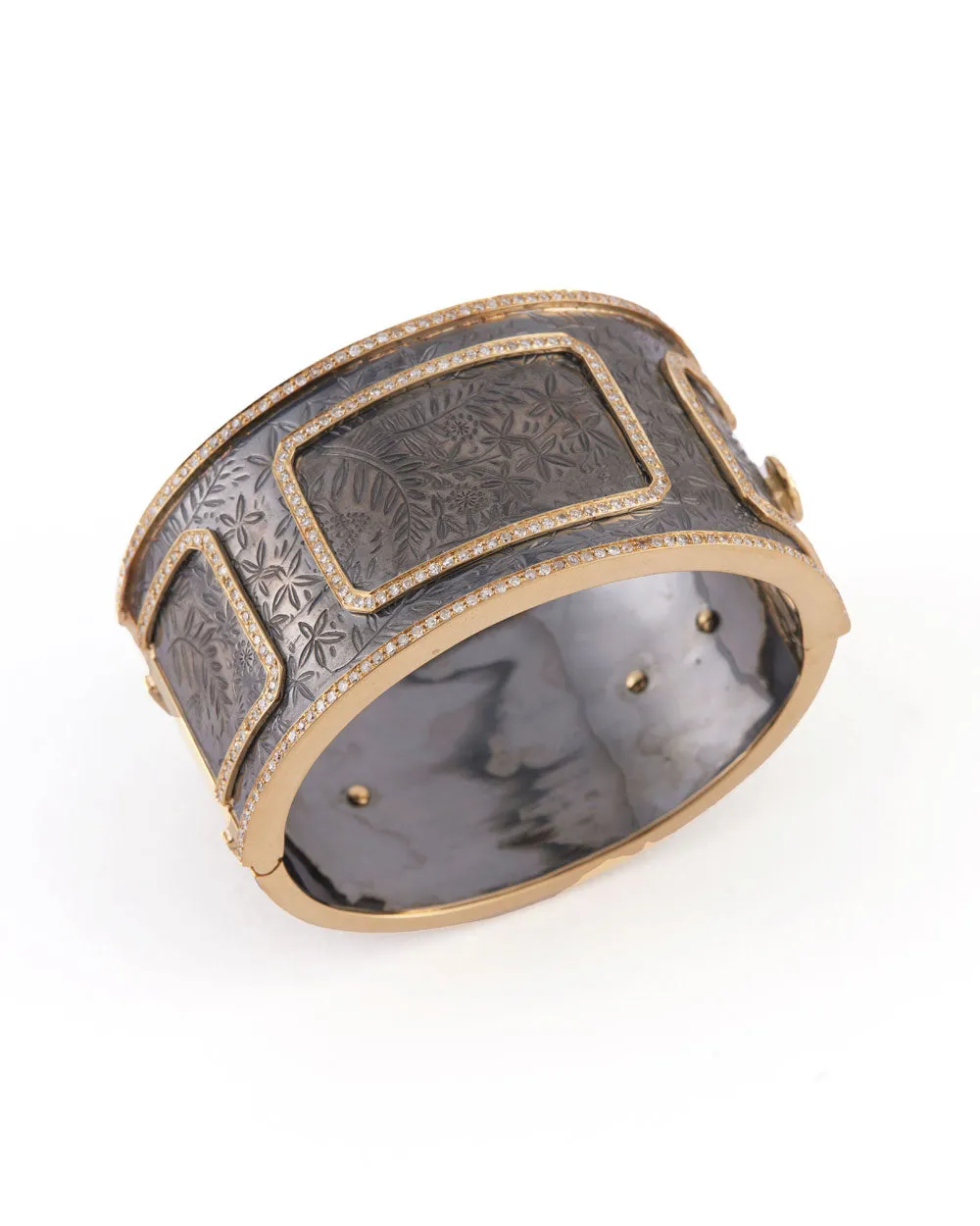 Yellow Gold and Diamond Cuff