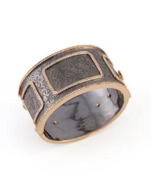 Yellow Gold and Diamond Cuff