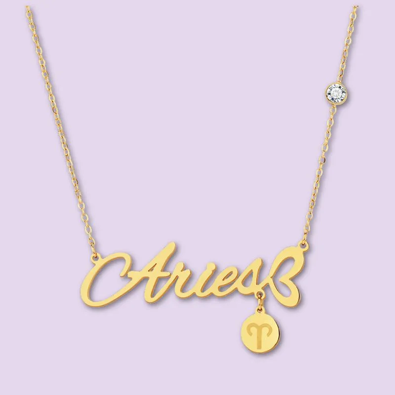Zodiac Name Necklaces