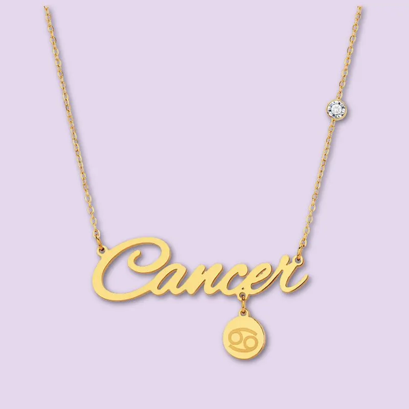 Zodiac Name Necklaces