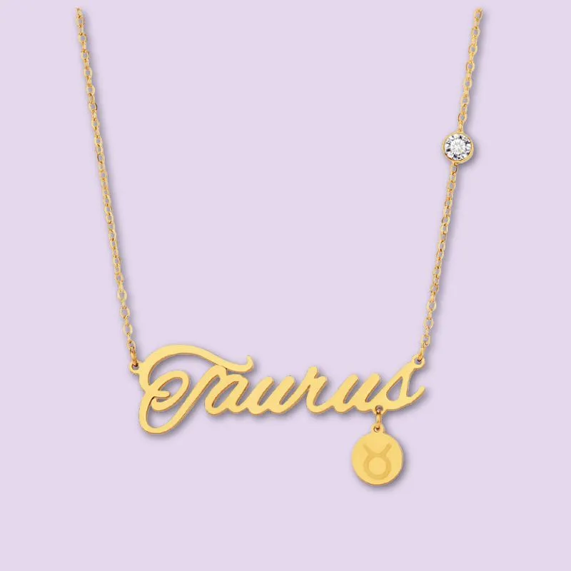 Zodiac Name Necklaces
