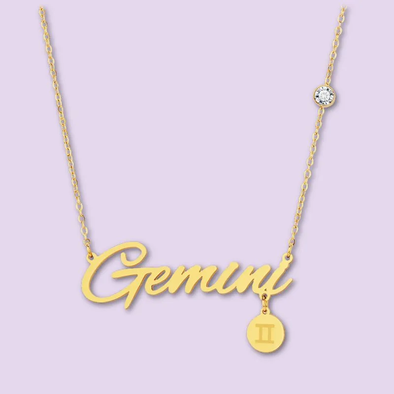 Zodiac Name Necklaces
