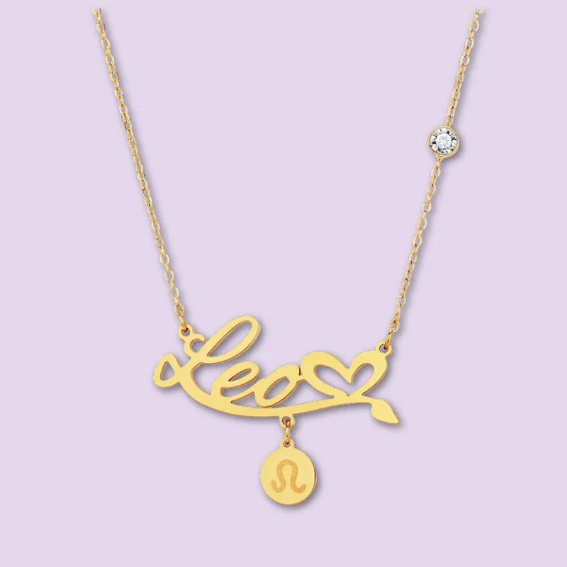 Zodiac Name Necklaces