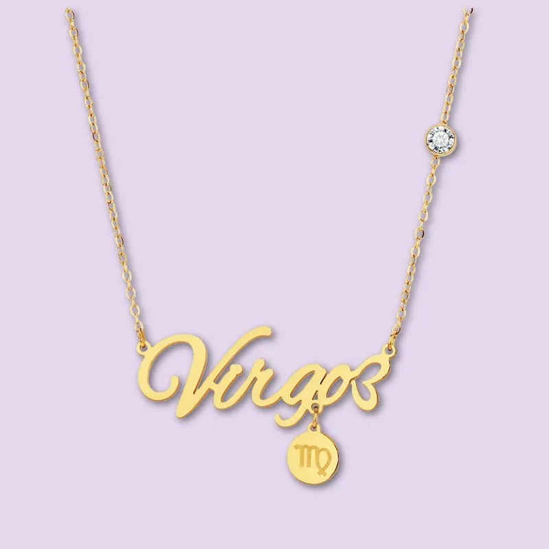 Zodiac Name Necklaces