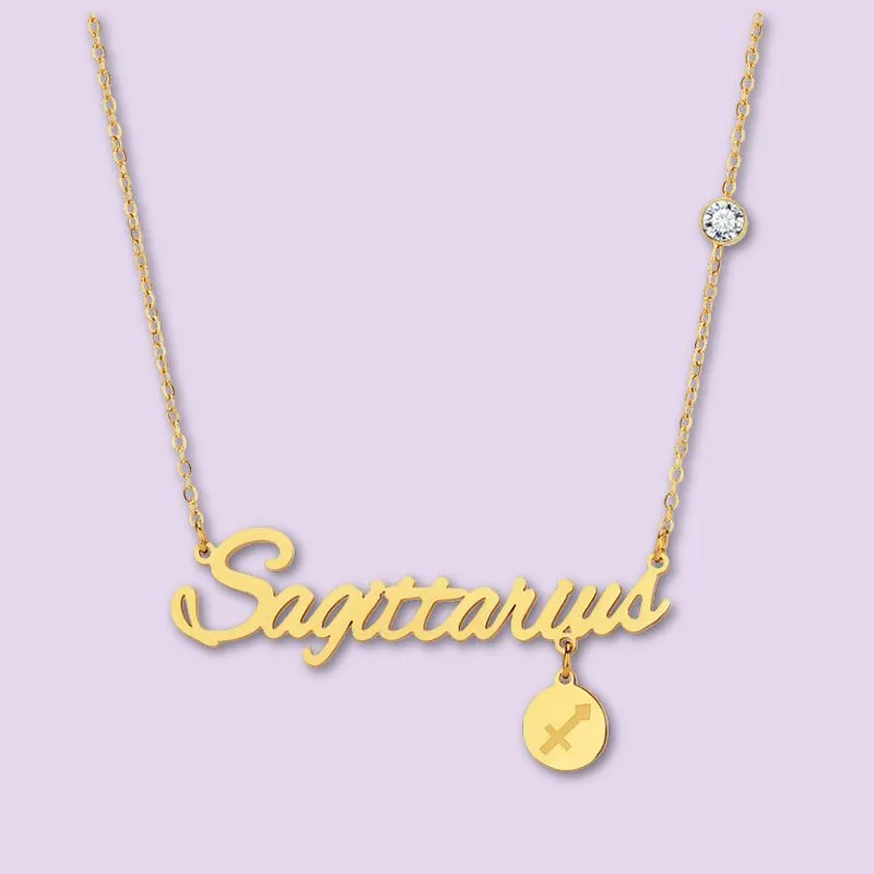 Zodiac Name Necklaces