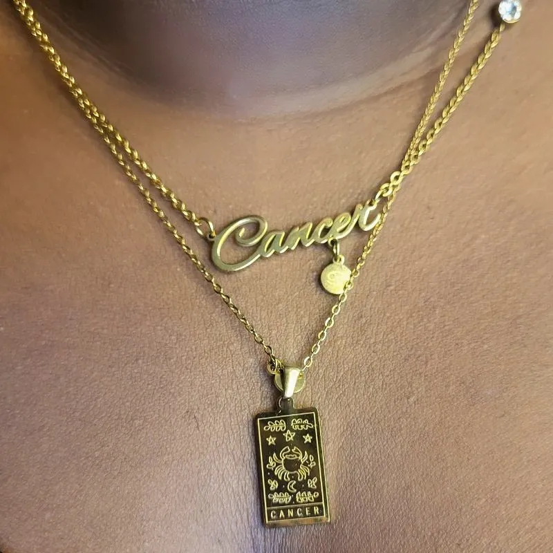 Zodiac Name Necklaces