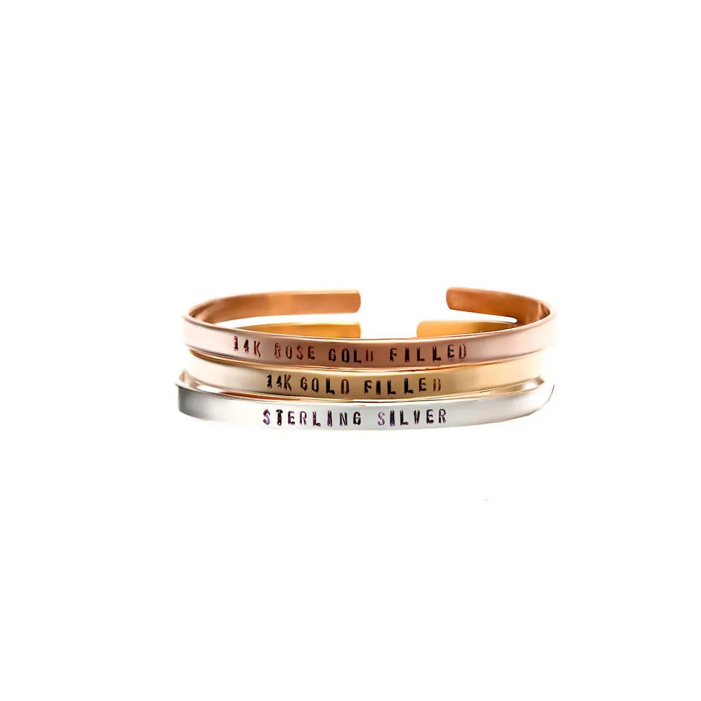Zodiac Sign Cuff Bracelets - 14K Gold Filled